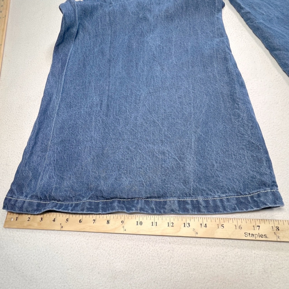 Fashion Nova Extra Flared Wide Leg Pants Women XL Blue Lyocell Denim Drawstring - Picture 10 of 11